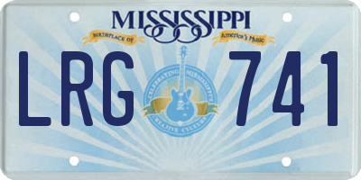 MS license plate LRG741