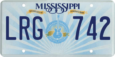 MS license plate LRG742