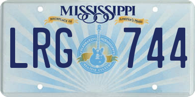 MS license plate LRG744