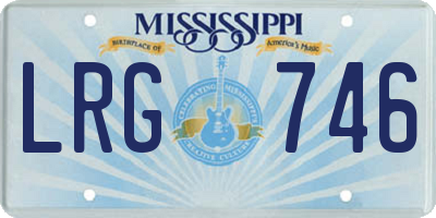 MS license plate LRG746