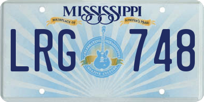 MS license plate LRG748