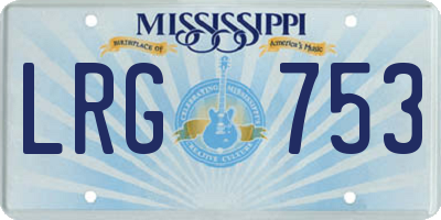 MS license plate LRG753