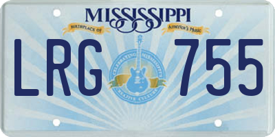 MS license plate LRG755