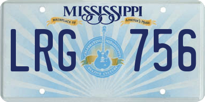 MS license plate LRG756