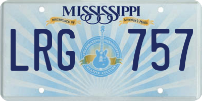 MS license plate LRG757