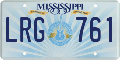 MS license plate LRG761