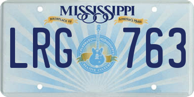 MS license plate LRG763