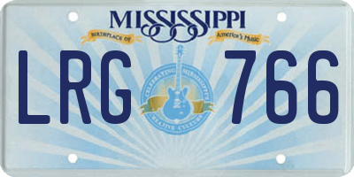 MS license plate LRG766