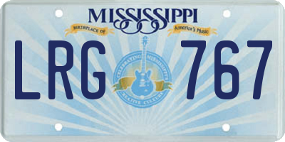 MS license plate LRG767
