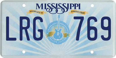 MS license plate LRG769