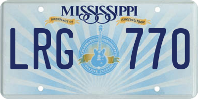 MS license plate LRG770