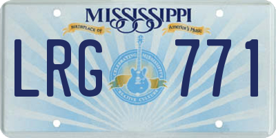 MS license plate LRG771