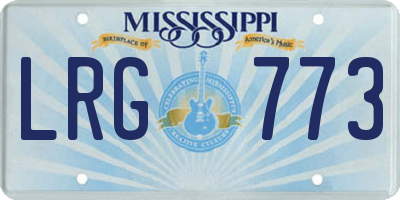 MS license plate LRG773