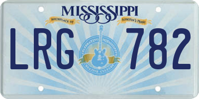 MS license plate LRG782