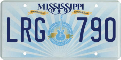 MS license plate LRG790