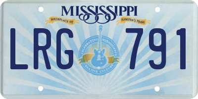 MS license plate LRG791