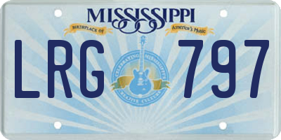 MS license plate LRG797