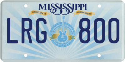 MS license plate LRG800
