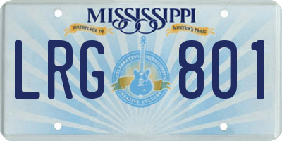 MS license plate LRG801