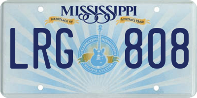 MS license plate LRG808