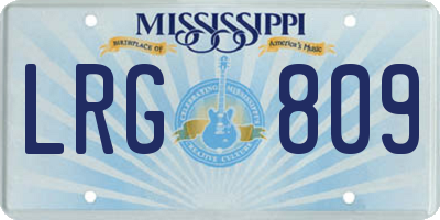MS license plate LRG809