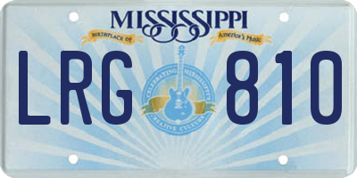 MS license plate LRG810