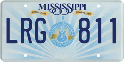 MS license plate LRG811