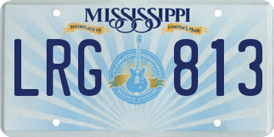 MS license plate LRG813
