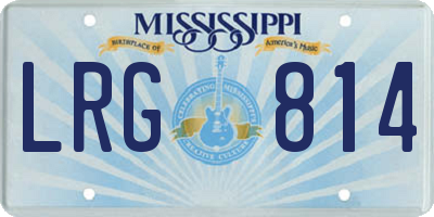 MS license plate LRG814