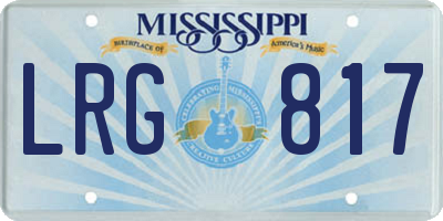 MS license plate LRG817
