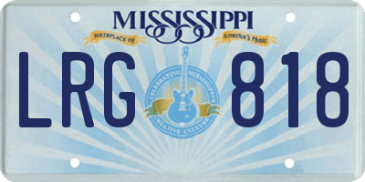 MS license plate LRG818