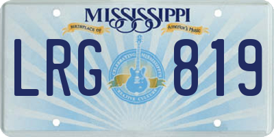 MS license plate LRG819
