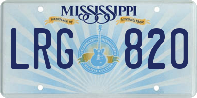 MS license plate LRG820