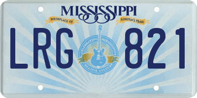 MS license plate LRG821