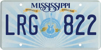 MS license plate LRG822