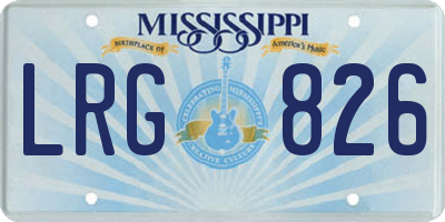 MS license plate LRG826