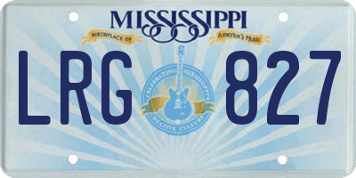 MS license plate LRG827