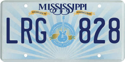 MS license plate LRG828