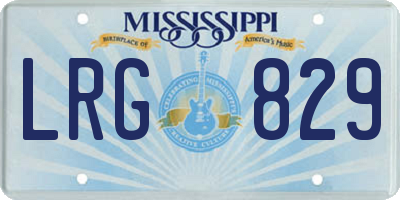 MS license plate LRG829
