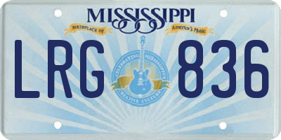 MS license plate LRG836