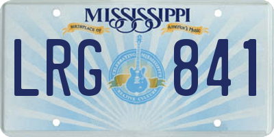 MS license plate LRG841
