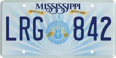 MS license plate LRG842