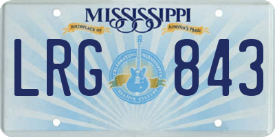 MS license plate LRG843