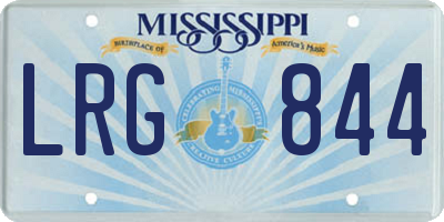 MS license plate LRG844