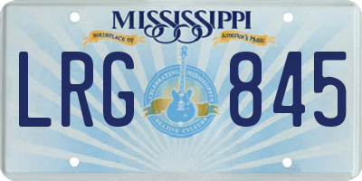 MS license plate LRG845