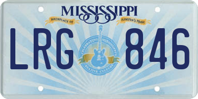 MS license plate LRG846