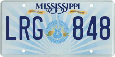 MS license plate LRG848