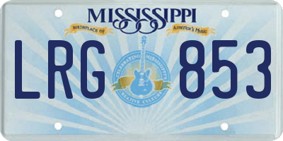 MS license plate LRG853