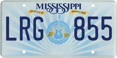 MS license plate LRG855