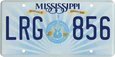 MS license plate LRG856